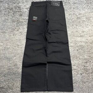 Akademiks Baggy Jeans Mens 32x32 Black Skater Hip-Hop Vintage Y2K 2000s